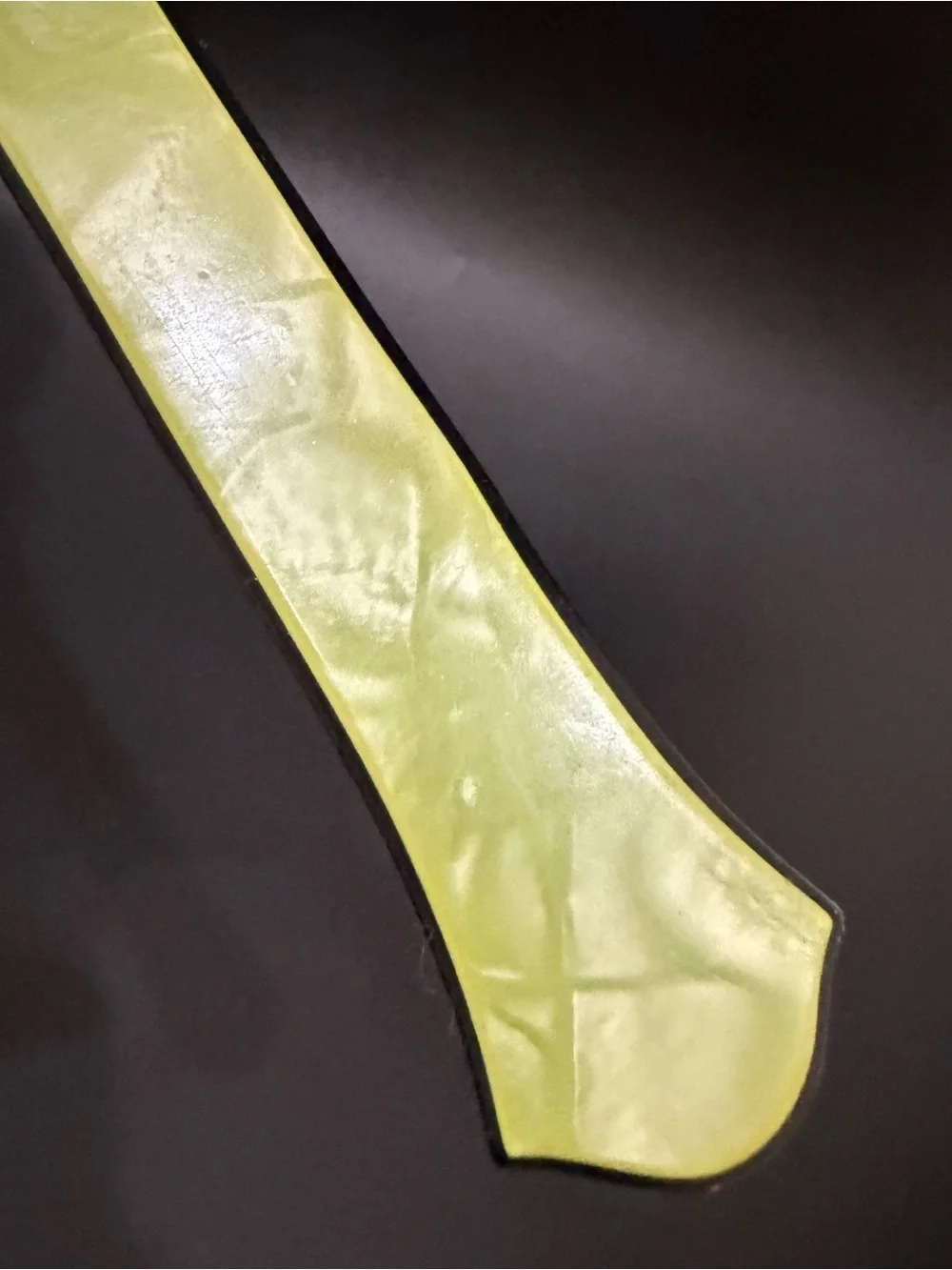 Vintage Art Deco Pearlized Lime Green Celluloid or Lucite Hand Held Mirror